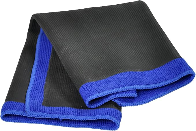 Detailer's Preference Microfiber Clay Towel, Fine Grade, Reusable Alternative to Clay Bars for Car Detailing, Removes Overspray, Rail Dust, Tar, Sap, and More 12"x12", Blue