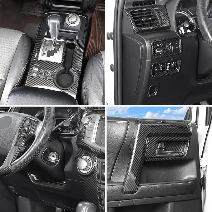 JeCar 31pcs Full Set Carbon Fiber Interior Trim Kit for 2010-2019 Toyota 4Runner Interior Accessories