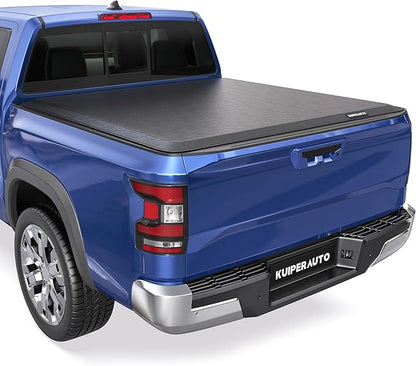KUIPERAUTO 5FT Roll-Up Soft Vinyl Truck Bed Cover Compatible for Nissan Frontier 2005-2026 Tonneau Cover Fleetside Bed On Top 60Inch