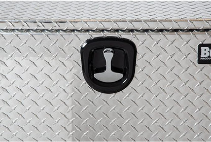 Buyers Products 1705105 Silver Diamond Tread Aluminum Underbody Truck Box with T-Handle Latch, 18 x 18 x 36 Inch, Durable Contractor Toolbox For Organization And Storage, Job Tool Chest