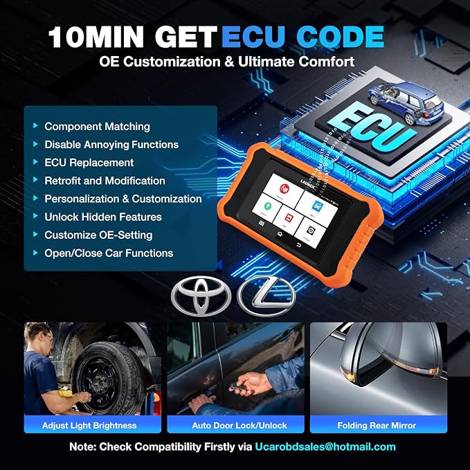 Launch Creader Elite 3.0 Bidirectional Scan Tool fit for Toyota/Lexus, 2026 Full System OBD2 Scanner, All Reset Service Code Reader, ECU Code, AUTO VIN, Battery Registration, Lifetime Free Update