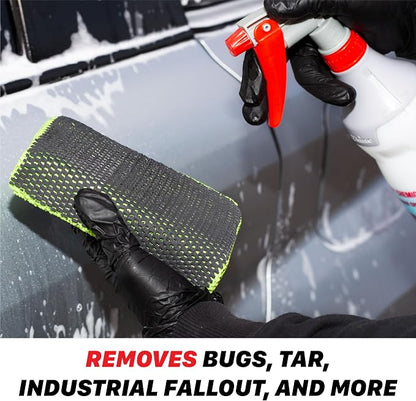 Maxshine Clay Sponge Block Wash Pad – Reusable Clay Bar Alternative with Microfiber Side, Removes Overspray, Brake Dust & Industrial Fallout, Safe Paint Decontamination Tool for Auto Detailing