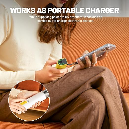 LiTHELi Handheld Vacuum Cordless, 10,000Pa Powerful Suction with Rechargeable U-Battery, Ultra Lightweight Mini Dust Buster for Car, Home, Pet Hair & Crevices – Yellow