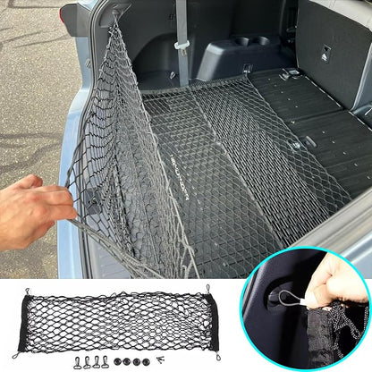 Rear Trunk Envelope Mesh Cargo Net Suitable for 2024 2025 2026 Toyota Grand Highlander Hybrid Limited Platinum Nightshade XLE LE Rear Trunk Mesh Cargo Storage Net Bag Grand Highlander Accessories