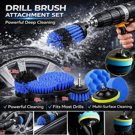 26Pcs Car Detailing Kit, Car Detailing Brush Set, Auto Detailing Drill Brush Set, Car Detailing Brushes, Car Wash Kit, Car Accessories For Men, Car Cleaning Tools Kit for Interior, Exterior, Wheels