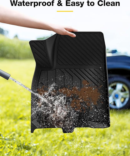 3W Cadillac XT5 Floor Mats Fit for 2016-2024 2025 Custom Fit Cadillac XT5 Accessories TPE All Weather Floor Liner for Cadillac XT5 1st and 2nd Row Full Set Car Liners Black