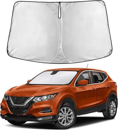 EcoNour Windshield Sunshade Compatible for Nissan Rogue Sport 2017-2022 2023 2024, Sun Visor for Front Windshield & Window Sun Shade Cover, UV Heat Blocker & Protector, Car Accessories