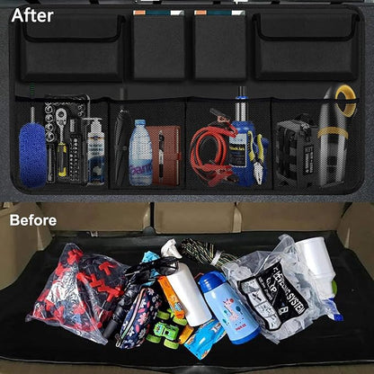 AOPHY Car Trunk Organizer, Large Capacity Car Organizers and Storage with 8 Pockets, Waterproof Backseat Hanging Organizer for SUV, Truck, MPV, Interior Accessories for Men and Women
