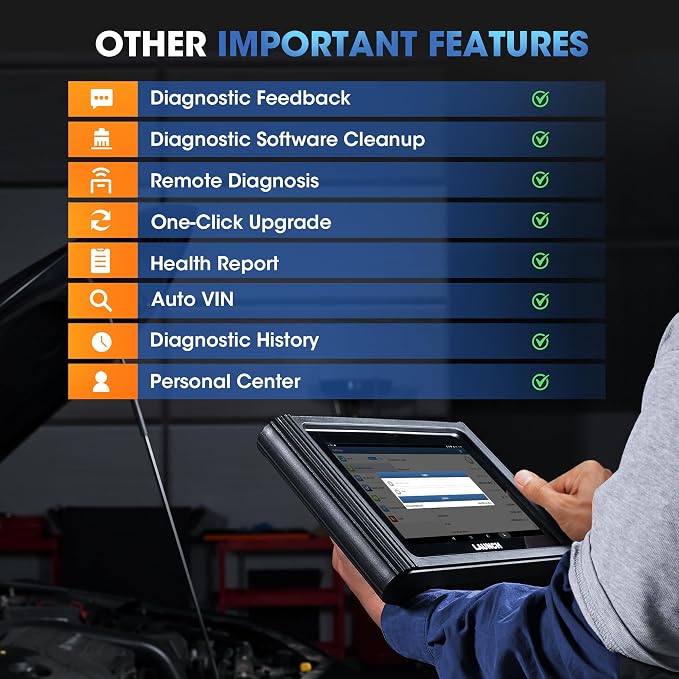 Launch X431 PAD Scan Tool Global Ver. (Upgraded of X431 V+, X431 PROS) 50+ Reset ECU Coding OE-Level Bi-Directional All System Diagnostic Tool, Free Update