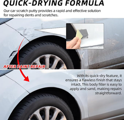 Calvana (2 Pack) 20g Car Body Filler Repair Kit, Automotive Putty Scratch Filler, Quick-Drying Formula for Minor Touch-ups, Ideal for Car Paint Scratch Removal and Rust, Includes Repair Tools