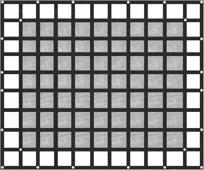 VEVOR Cargo Net with Mesh, 8' x 6.7' Cargo Net for Pickup Truck Bed, Heavy Duty Cargo Nets with Cam Buckles & S-Hooks & Cross Strap, Truck Bed Cargo Net for Trailer SUV Jeeps(96" x 80")