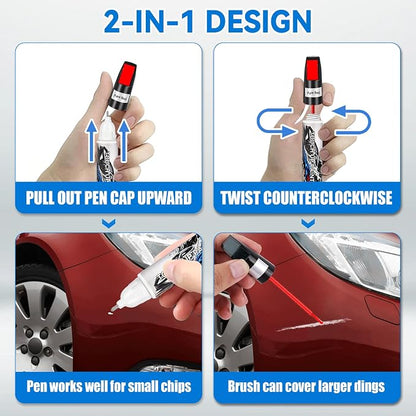 Touch Up Paint for Cars, Pure Red Car Paint Scratch Repair, Auto Paint Repair Pen, Automotive Scratch Remover, Professional Seamless Coverage, Color Accurate, Long lasting Adhension, Fast Drying