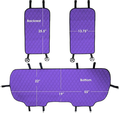 FH Group Car Seat Cover Cushion - Cars Trucks SUV, Neosupreme Car Seat Cushions, Waterproof Car Seat Cover Cushion, Universal Fit Car Seat Protector Rear Set Purple