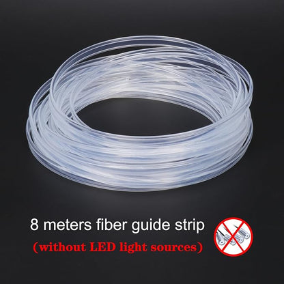 Fiber Optic Waterproof Car Side Glow LED Illumination Optic Fiber Band Car Interior Atmosphere Neon Cold Lights 8 Meters (26.25ft)