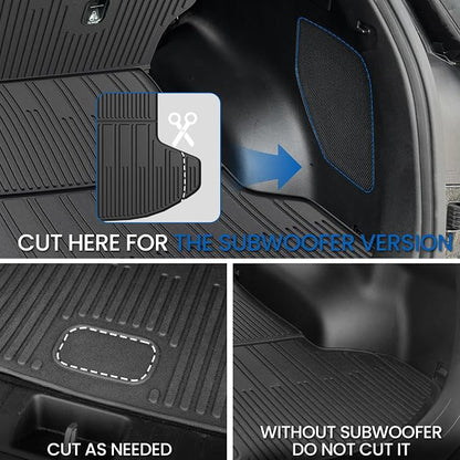 Floor Mats for Kia Sportage Gas 2026 2025 2024 2023(Not Fit PHEV & Hybrid), All Weather TPE Trunk Mat Cargo Liner with Backrest Mats & Door Sill Guards Car Mat Accessories