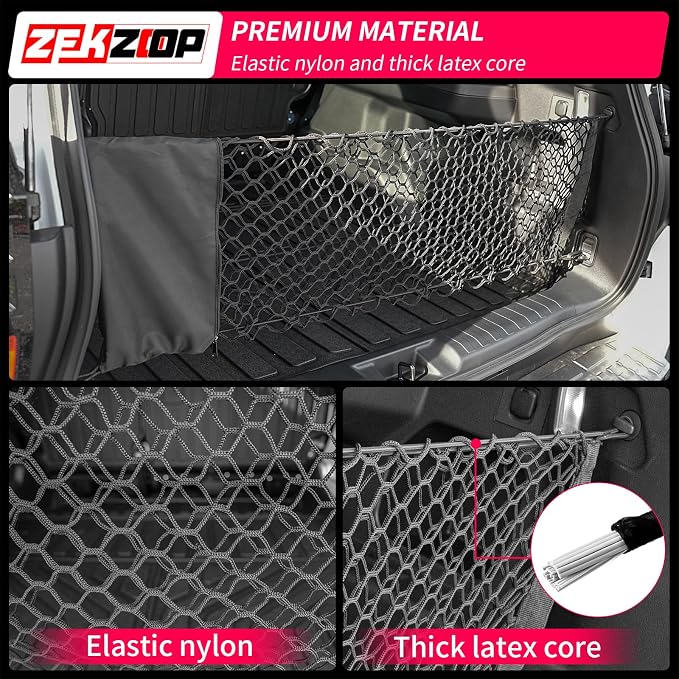 Cargo Net Compatible with 2021-2025 2026 Toyota 4Runner Envelope Style Trunk Storage and Organizer Dense Mesh with Storage Bags Luggage Net for 2025 4 Runner Accessories