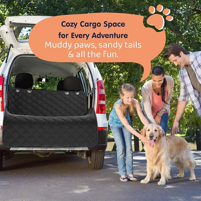 Petloox Dog Car Seat Cover for Back Seat, Waterproof Hammock for Car, SUV & Truck, Non-Slip Backseat Cover for Dogs, Heavy-Duty Dog Hammock Style Seat Protector Pets, Easy to Install & Clean