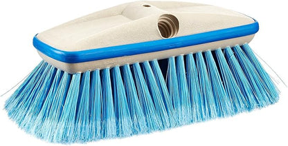 STAR BRITE Premium Medium Wash 8" Brush Head W/Bumper - Dual Connections Fit Either Standard 3/4" Threaded Poles or Extend-A-Brush Handles (Medium) (Blue) (040162)