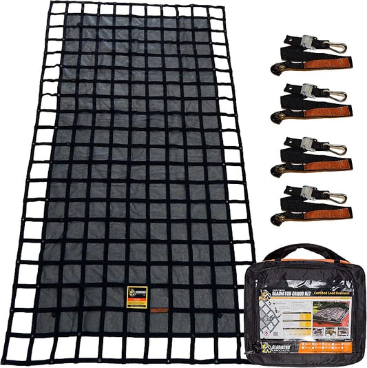 Gladiator Cargo Nets - Heavy Duty Trailer Cargo Net - (MUT-100) - 7.3' x 13.3' (for 6x12 ft Trailers)