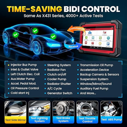 LAUNCH X431 CRP919EBT OBD2 Scanner, Advanced Wireless Bluetooth Bidirectional Scan Tool, ECU Code, CANFD/DOIP, FCA AutoAuth, 35+ Resets, VAG Guided, All Systems for All Vehicles, Upgraded of CRP919E