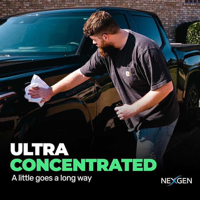 Nexgen Waterless Car Wash (16oz) - Ultimate Waterless Car Cleaner - Scratch-Free and High-Gloss Shine - On-the-Go Car Detailing - Car Cleaning Supplies - Ideal for Cars, Trucks, Boats & More!