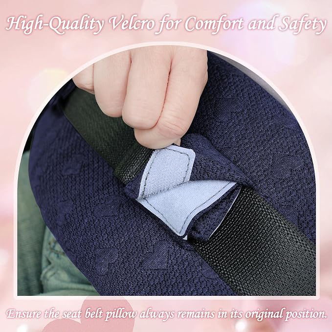 Seat Belt Pillow Post Surgery, Chemo Port Pillow for Seatbelt Chest Protector Chemo Patients Pacemaker Heart Surgery Recovery Support Cushion Gifts for Women with Insert Ice Pockets
