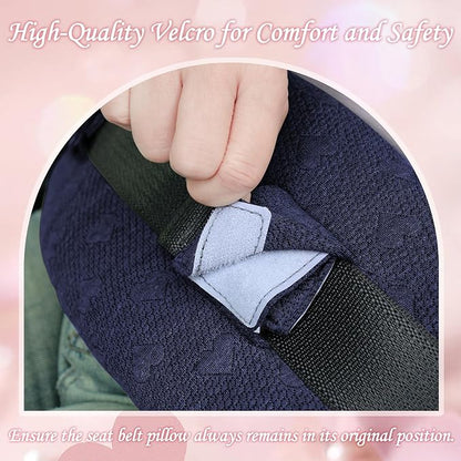 Seat Belt Pillow Post Surgery, Chemo Port Pillow for Seatbelt Chest Protector Chemo Patients Pacemaker Heart Surgery Recovery Support Cushion Gifts for Women with Insert Ice Pockets