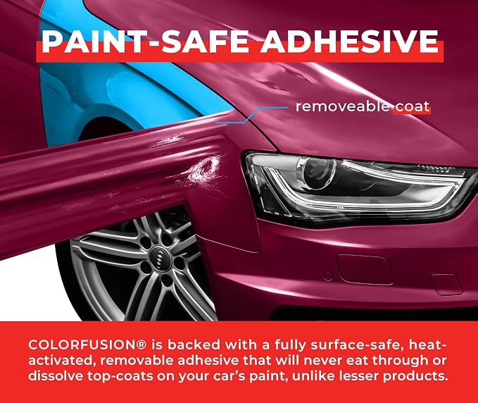 ColorFusion PPF by VViViD, Gloss Dark Star Ruby Magenta Dry Apply PPF Vinyl Car Wrap Roll 6ft x 5ft