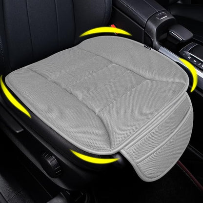 Lofty Aim Premium Car Seat Cushion, Driver Cushion with Comfort Memory Foam & Non-Slip Rubber Bottom, Car Seat Pad Works with 95% of Vehicles and Office Chair or Home - 4D Gray