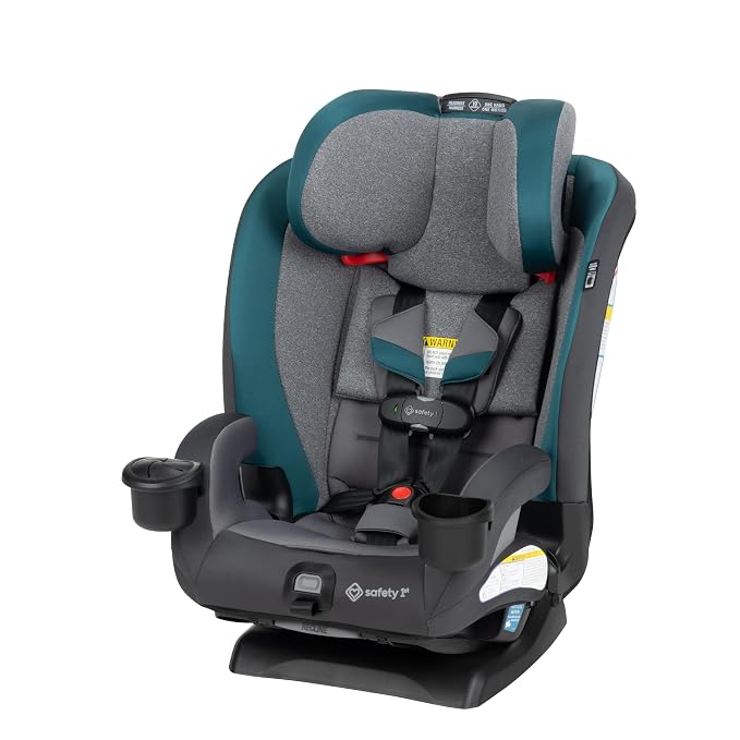 Safety 1st EverSlim 4-in-1 Convertible Car Seat, SecureTech Chest Clip, Ultra-Slim, 4-Mode Infant to Booster, Baby Car Seat, 5-100 lbs, Memory Foam, Fiddlehead