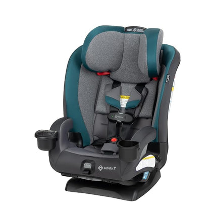 Safety 1st EverSlim 4-in-1 Convertible Car Seat, SecureTech Chest Clip, Ultra-Slim, 4-Mode Infant to Booster, Baby Car Seat, 5-100 lbs, Memory Foam, Fiddlehead