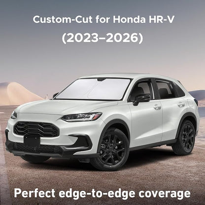 EcoNour Windshield Sunshade Compatible for Honda HRV 2023, 2024, 2025, 2026, Sun Visor for Front Windshield & Window Sun Shade Cover, UV Heat Blocker & Protector, Car Accessories