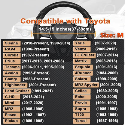GIANT PANDA Steering Wheel Cover for Toyota, Auto Car Steering Wheel Cover for Toyota Highlander Rav4 Corolla Camry,Standard Size - Gray