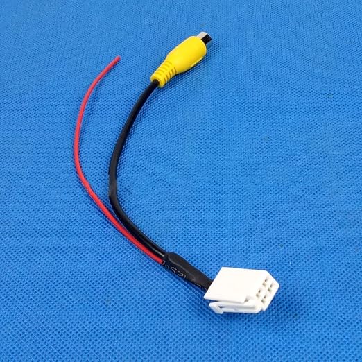4Pin Fatory Car Radio Stereo Backup Rearview Reverse Camera RCA Video in Cable Converter Adapter Plug for Toyota Mazda Selected Models with Detected Cable