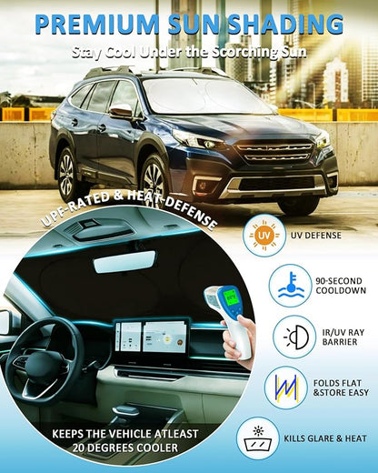 Sun Shade for Outback Windshield Sunshade fit for Subaru Outback 2020-2025 Accessories Front Window Cover Shield Car Visor Protector Block UV Ray Heat