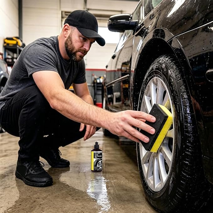 Tire Shine Gel – High Gloss Rubber Restorer, Professional Automotive Wheel Care Coating | Long Lasting Refresh Formula for Car Truck Motorcycle Detailing