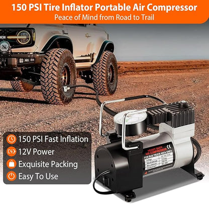 Car Emergency Kit with Air Compressor,Roadside Emergency Car Kit for Vehicles Auto Truck with Jumper Cables,Winter Car Safety Kit with Folding Shovel Car Repair Tool Set First Aid Kit Blanket Tow Rope