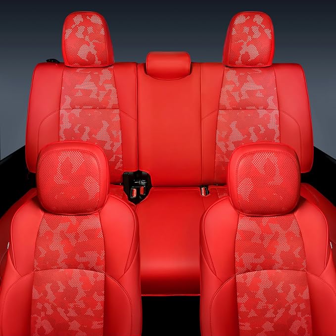 Carlimeki Leather Seat Covers Custom Fit for Tacoma Gen 4th (2024-2026) Double Cab, for SR, SR5, TRD PreRunner, TRD Sport, TRD Off-Road, Limited, Trailhunter - Armrest Covers Included - Fully Covered