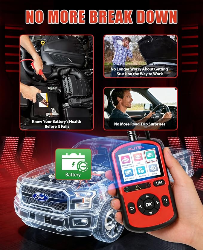 Autel OBD2 Scanner AutoLink AL549: Check Engine Code Reader ABS Diagnostic Tool, Universal Car Battery & Alternator Test, Upgrade Ver. of Autel AL519 MaxiLink ML519 OBDII CAN Diagnostic Scan Tool