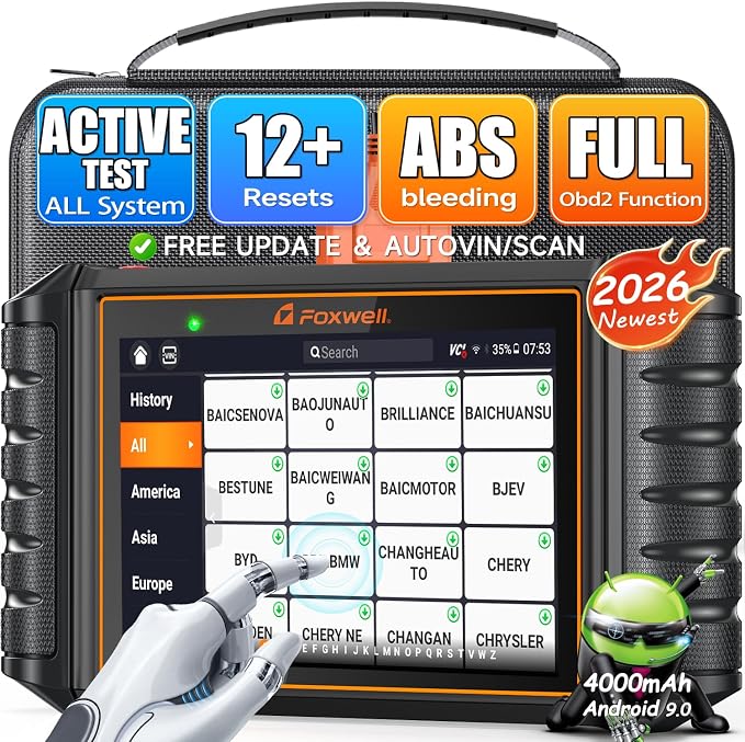 2026 FOXWELL NT726 OBD2 Scanner Diagnostic Tool, All System Bidirectional Scan Tool with TOP 12 Resets, Precise Car Diagnostic Scanner for All Vehicles, CAN-FD, FCA Autoauth, Lifetime Update, AutoVIN