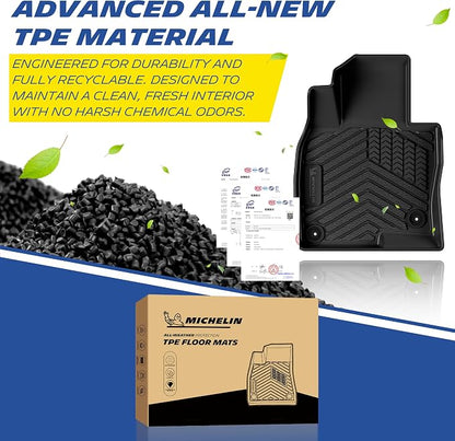 Michelin Vehicle Mats, All-Weather TPE Custom Fit Liner for 2017-2025 Mazda CX-5 (4 Piece), Premier