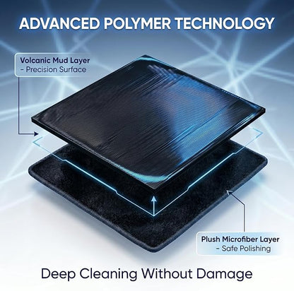 NADUSEP 2 Pack Clay Towel for Auto Detailing 12" x 12" – Reusable Synthetic Clay Bar Towel for Car Paint Decontamination, Removes Tar Sap Brake Dust, Detailing Tool for Cars Trucks SUVs