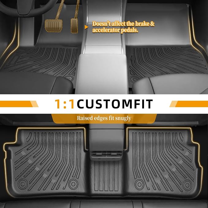 Floor Mats for Toyota Corolla 2009 2010 2011 2012 2013, for Corolla Standard,LE,S XLE,XRS,L,LE/S Special Edition Floor Mats, Front Rear Mats &Cargo Mat, TPE Anti-Slip Summer Winter Car Accessories