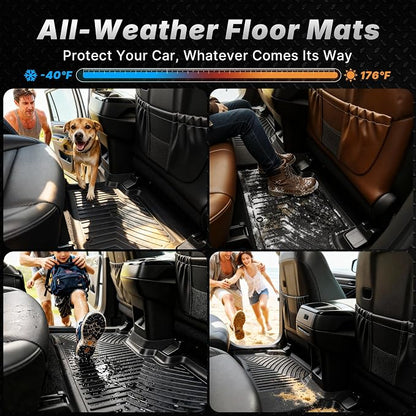 OEDRO Floor Mats & Cargo Mat Fit for 2025 2026 Toyota Camry (Include Hybrid/LE/SE/XLE/XSE), TPE All Weather Custom Fit 2025 Camry Floor Liners 1st & 2nd Row Car Mats Accessories, Black