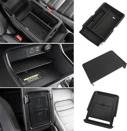 3PCS Center Console Organizer Compatible with Honda CRV 2026 2025 2024 2023 Accessories Hybrid (Include HEV) Armrest Hidden Storage Box Center Console Tray