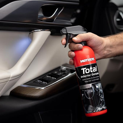 Mothers Total Interior Detailer, 24 oz. — Cleans & Protects Dash, Glass, Screens & More, Safe Ammonia-Free Formula Removes Dirt, Oily Film & Fingerprints Without Streaks or Residue (05434)