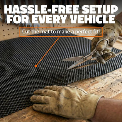 Mockins Heavy Duty 75"x44" XL Car Anti Slip Mat for Rooftop Cargo Carrier | Trimmable Protective Rooftop Cargo Bag & Roof Rack Pads for SUVs, Trucks, Cars & Vans | Multifunctional Anti Slip Car Mat