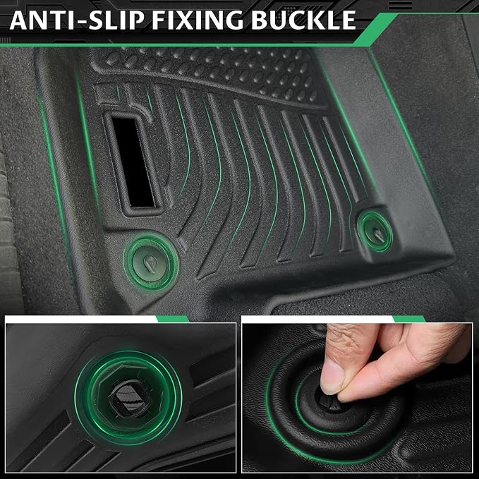 Floor Mats for Dodge Journey 2011-2020, Custom Fit Journey Floor Mat,2012 2013 2014 2015 2016 2018 2019 2017 Dodge Journey Accessories, Front & Rear Row All Weather TPE Floor Liners Waterproof Durable