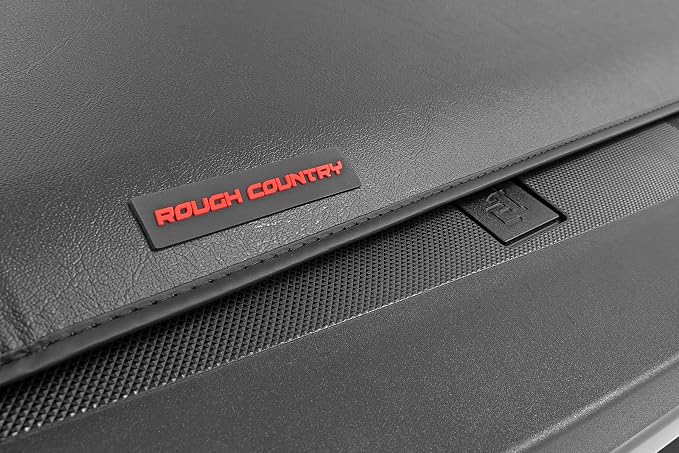 Rough Country Soft Roll-Up Truck Bed Cover for Ford F-150, Lightning & Raptor (2015–2026) – Fits 6'7 Bed, Low-Profile All-Weather Tonneau Cover
