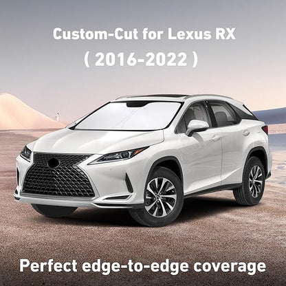 EcoNour Windshield Sunshade Compatible for Lexus RX 350 450h 2016-2020 2021 2022, Sun Visor for Front Windshield & Window Sun Shade Cover, UV Heat Blocker & Protector, Car Accessories